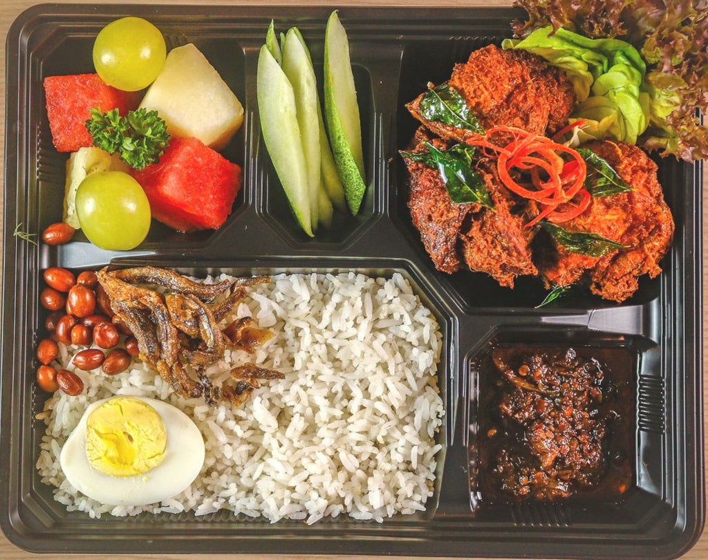 BENTO BOX MEAL - Nasi Lemak Ayam Goreng Berempah